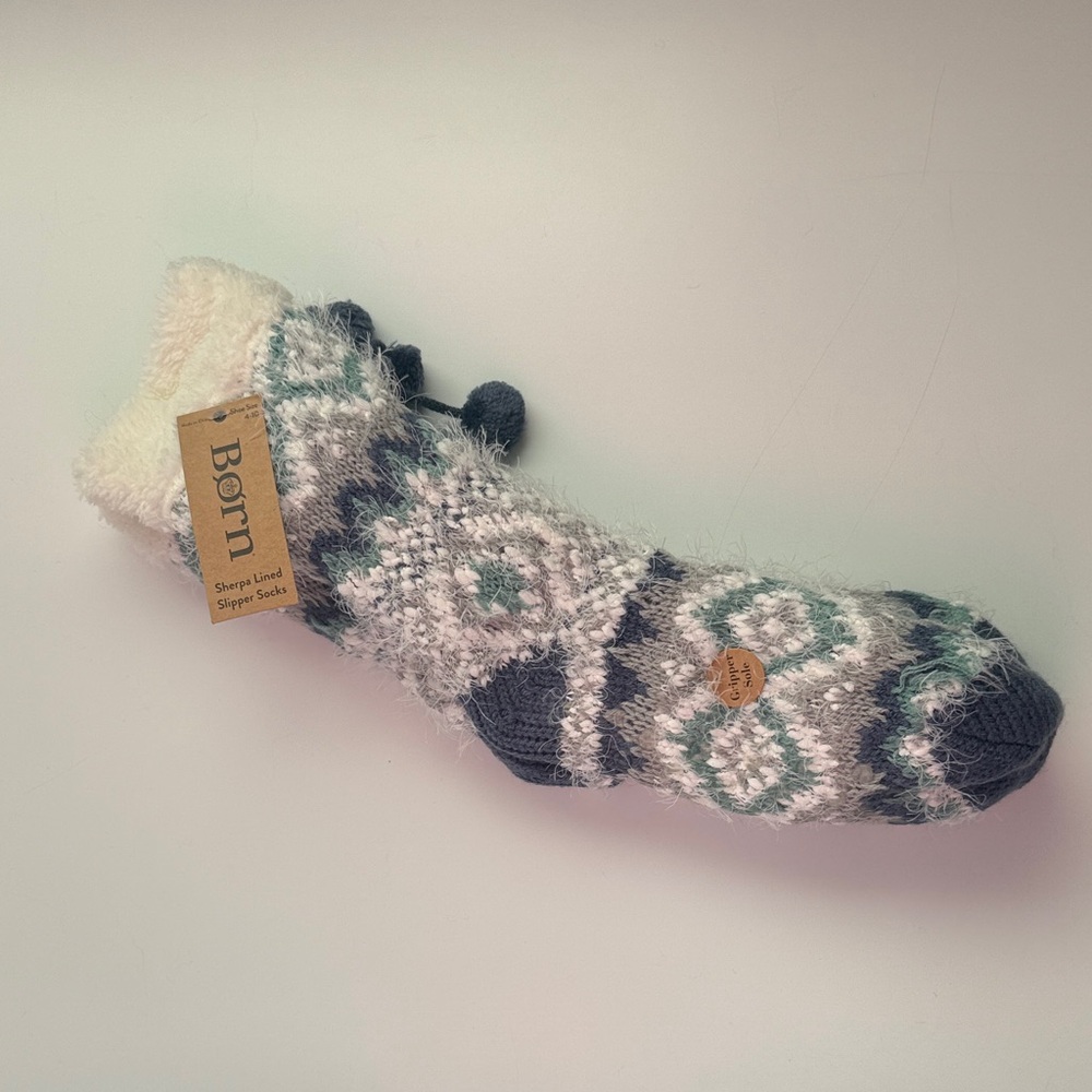 Born Sherpa Lined Slipper Socks